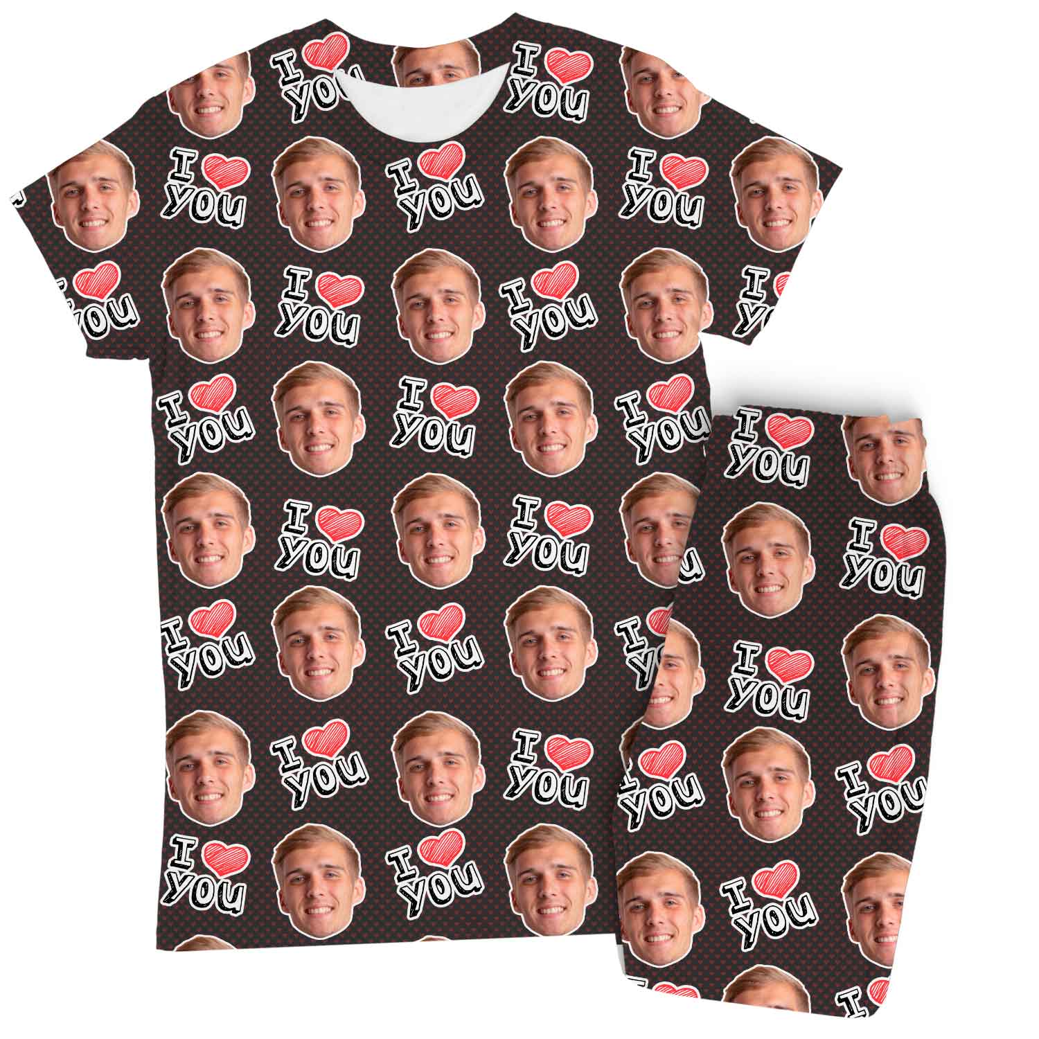 Women's I Heart You Custom Pajamas - Pants Set