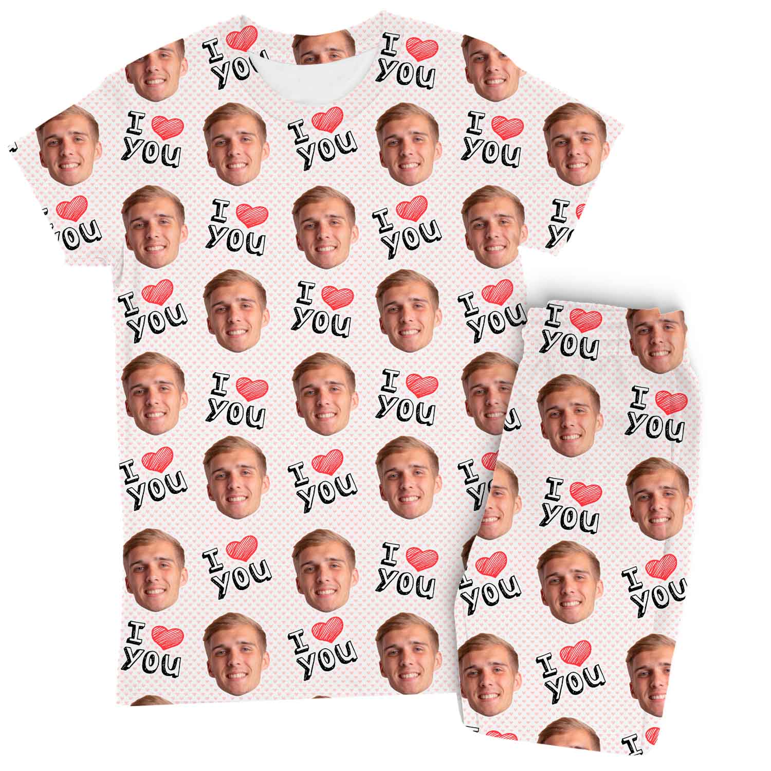 Women's I Heart You Custom Pajamas - Pants Set