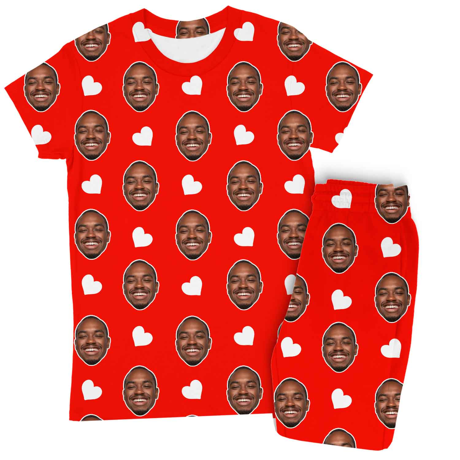 White Hearts Custom Women's PJ Pants Set