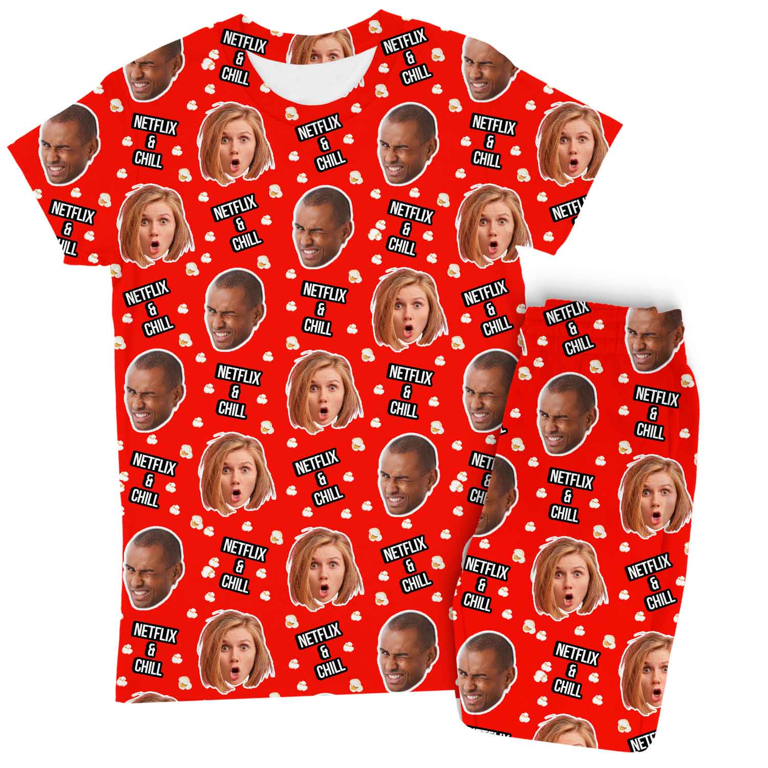 Netflix and Chill Custom Women's PJ Pants Set