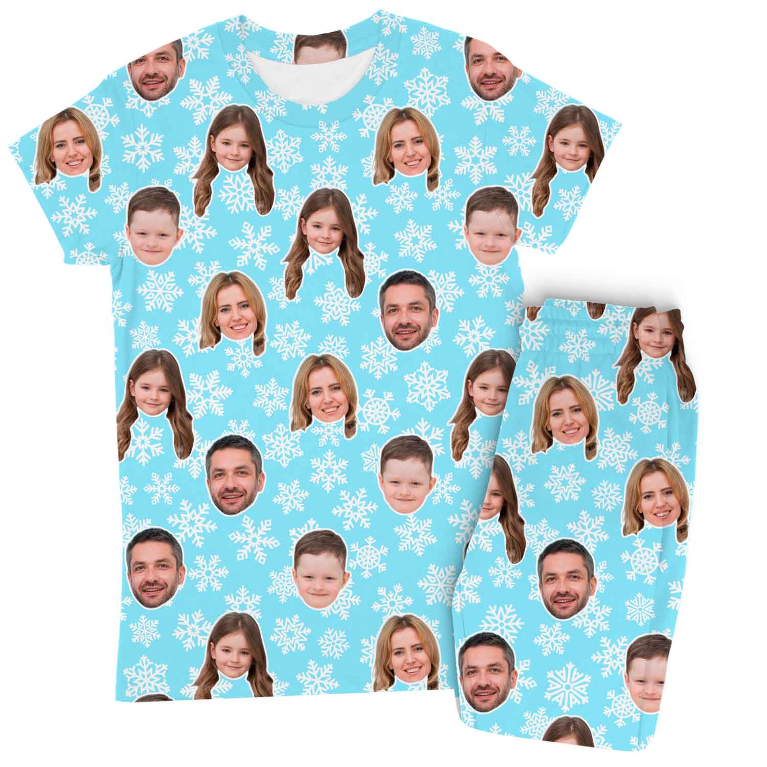 Snowflakes Custom Women's PJ Pants Set