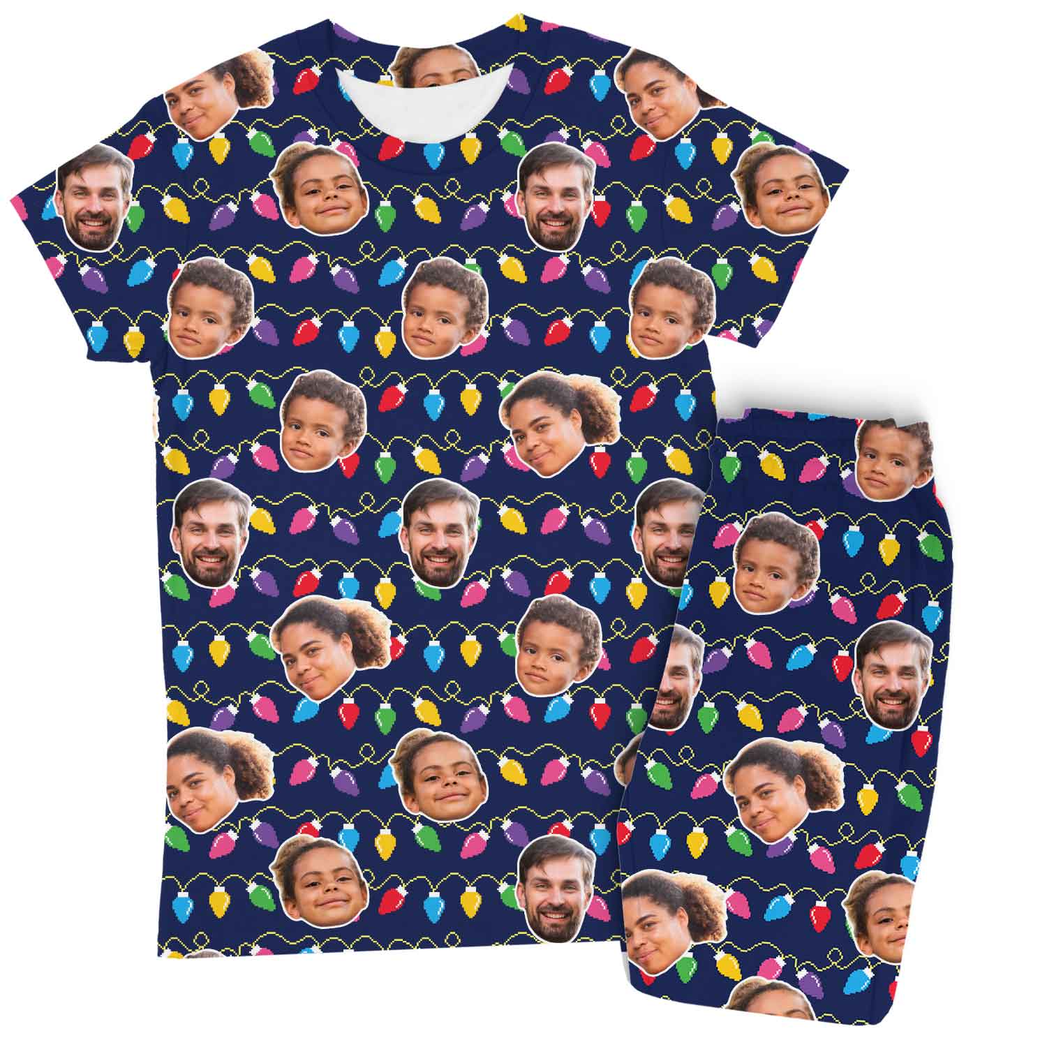 Christmas Lights Custom Women's PJ Pants Set