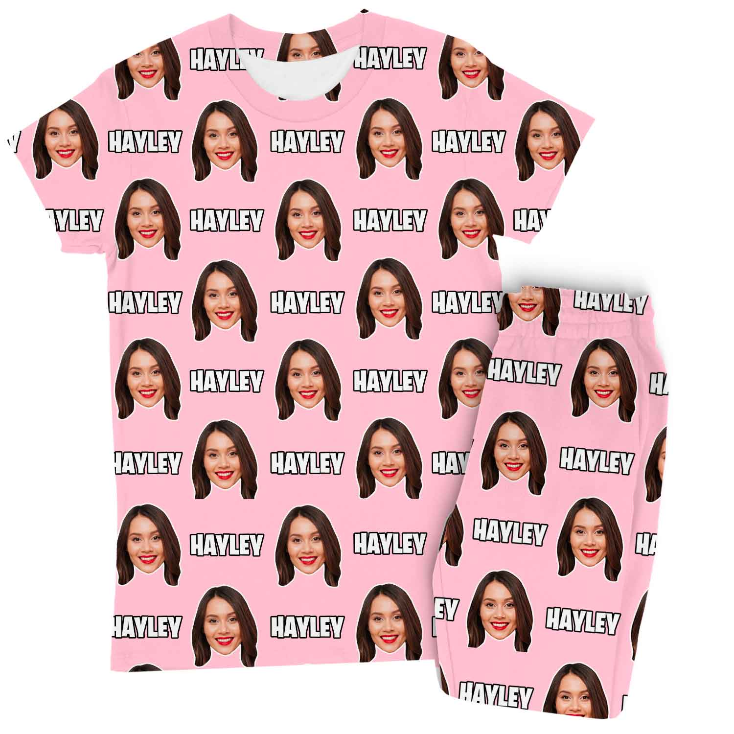 Women's Custom Face & Name Pajamas - Pants Set