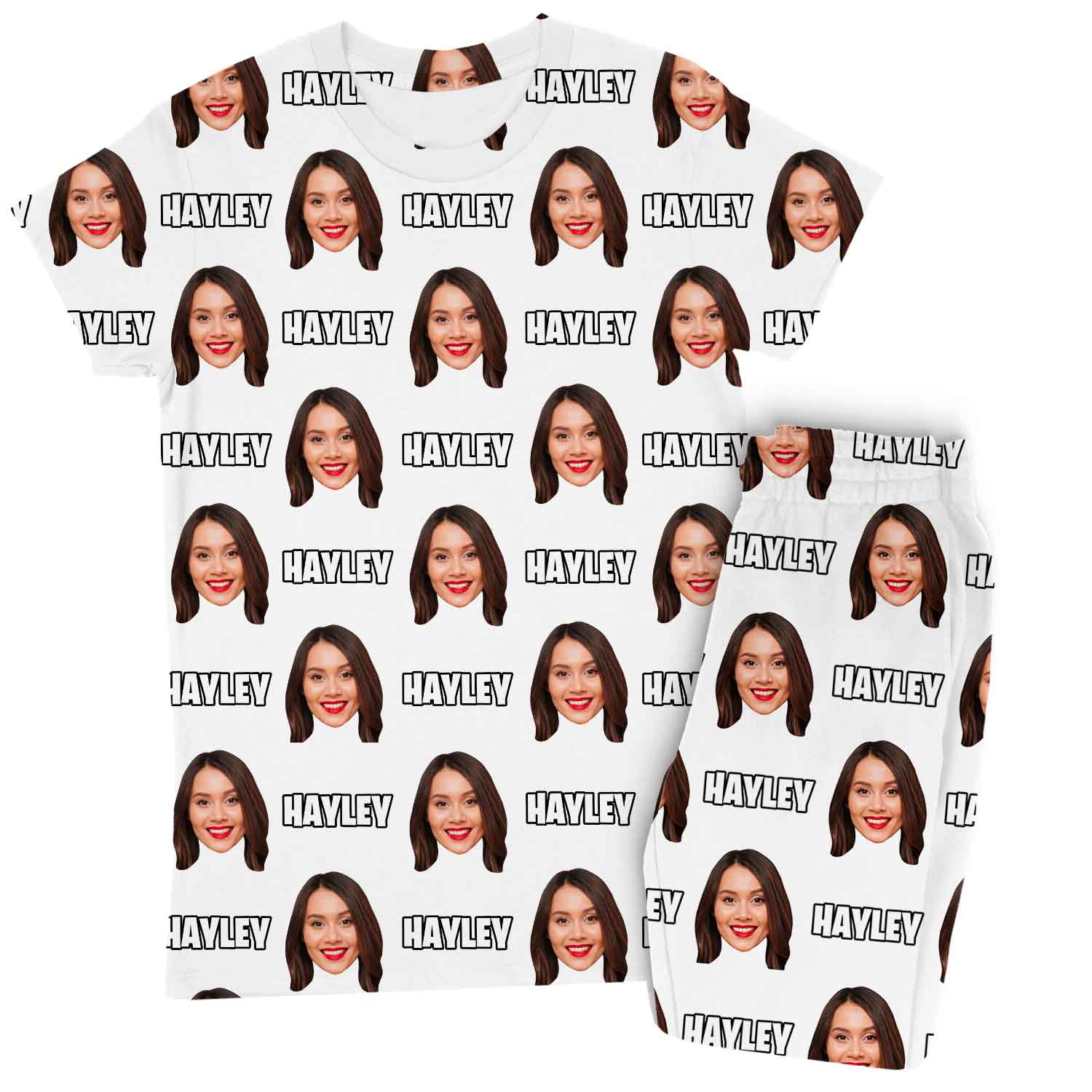 Women's Custom Face & Name Pajamas - Pants Set