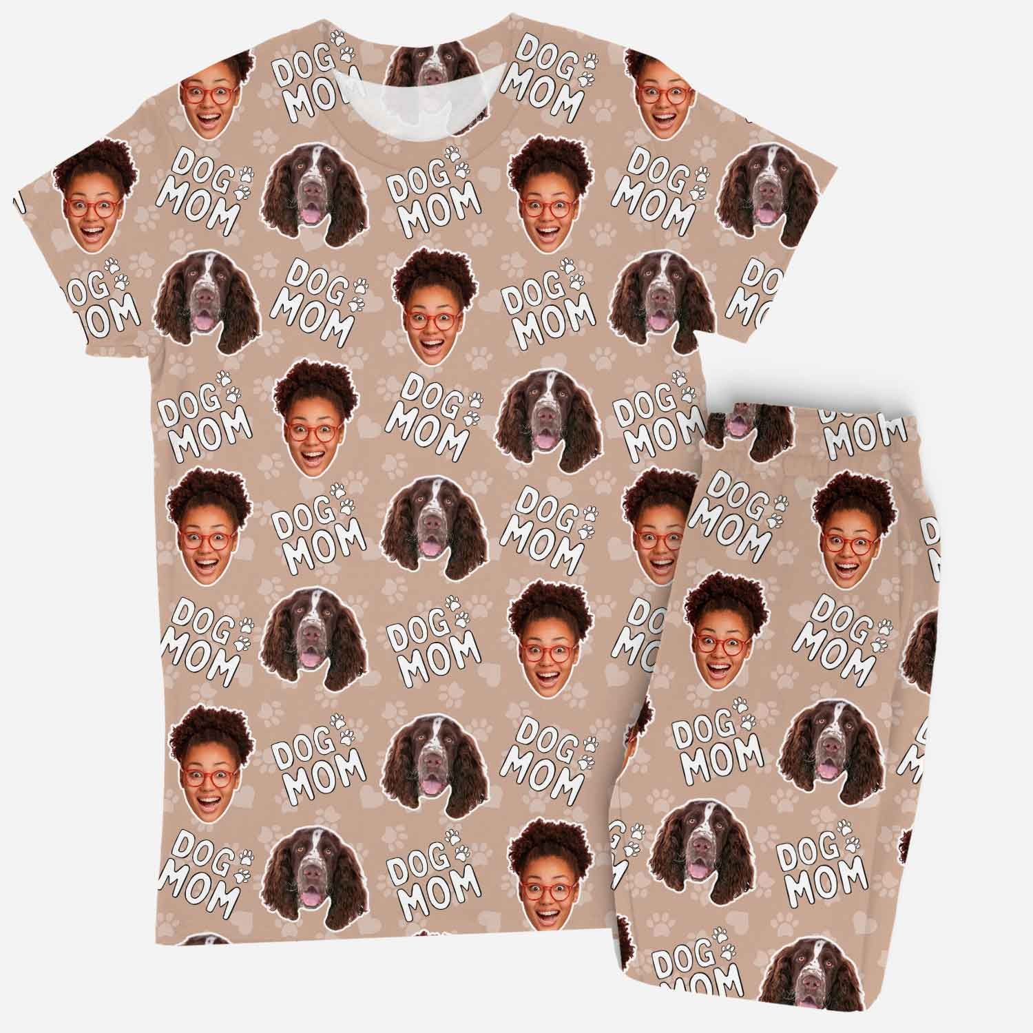 Women's Dog Mom Custom Pajamas - Pants Set