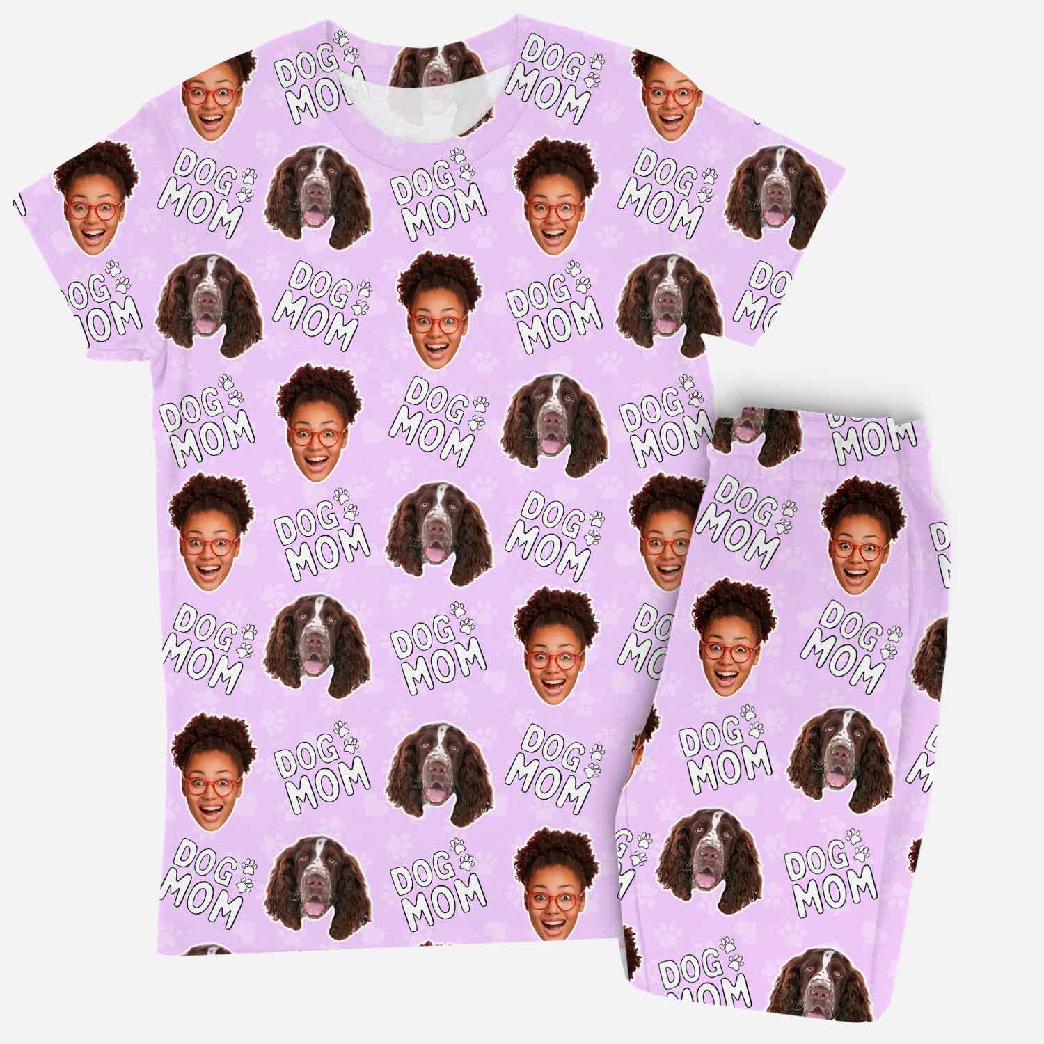 Women's Dog Mom Custom Pajamas - Pants Set