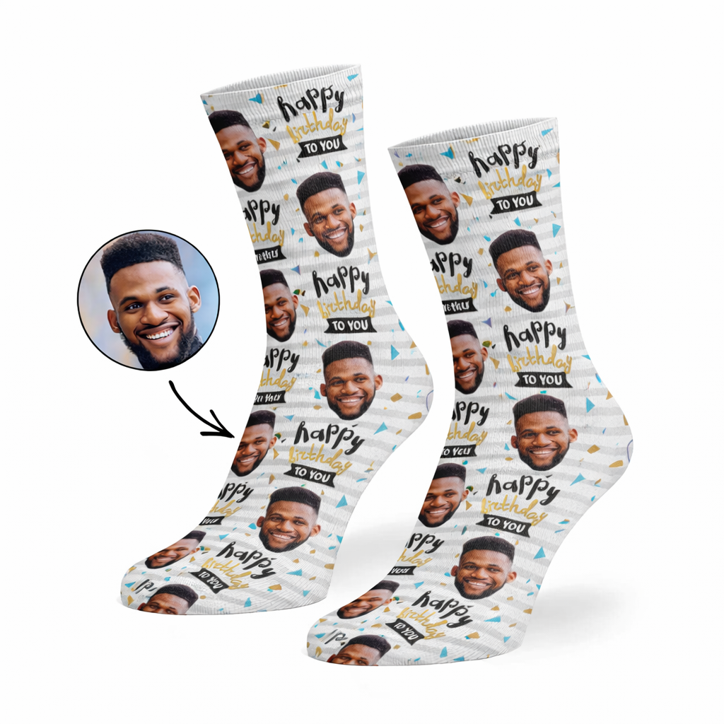Happy Birthday Brother Custom Socks