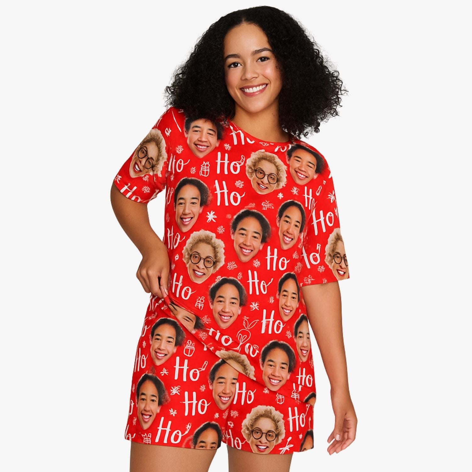 Women's Ho Ho Ho Custom PJs - Shorts Set