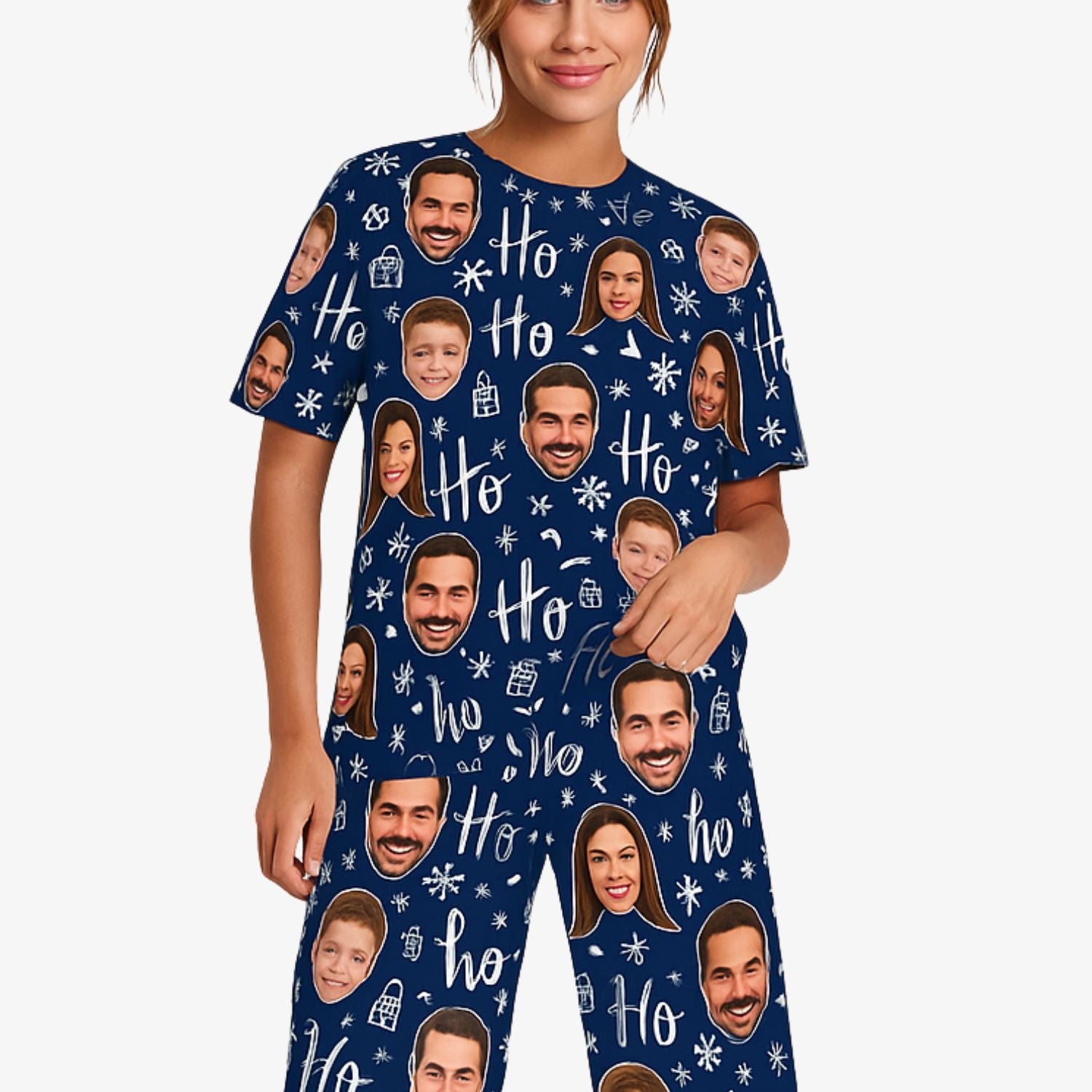 Women's Ho Ho Ho Christmas Pajamas Pants Set