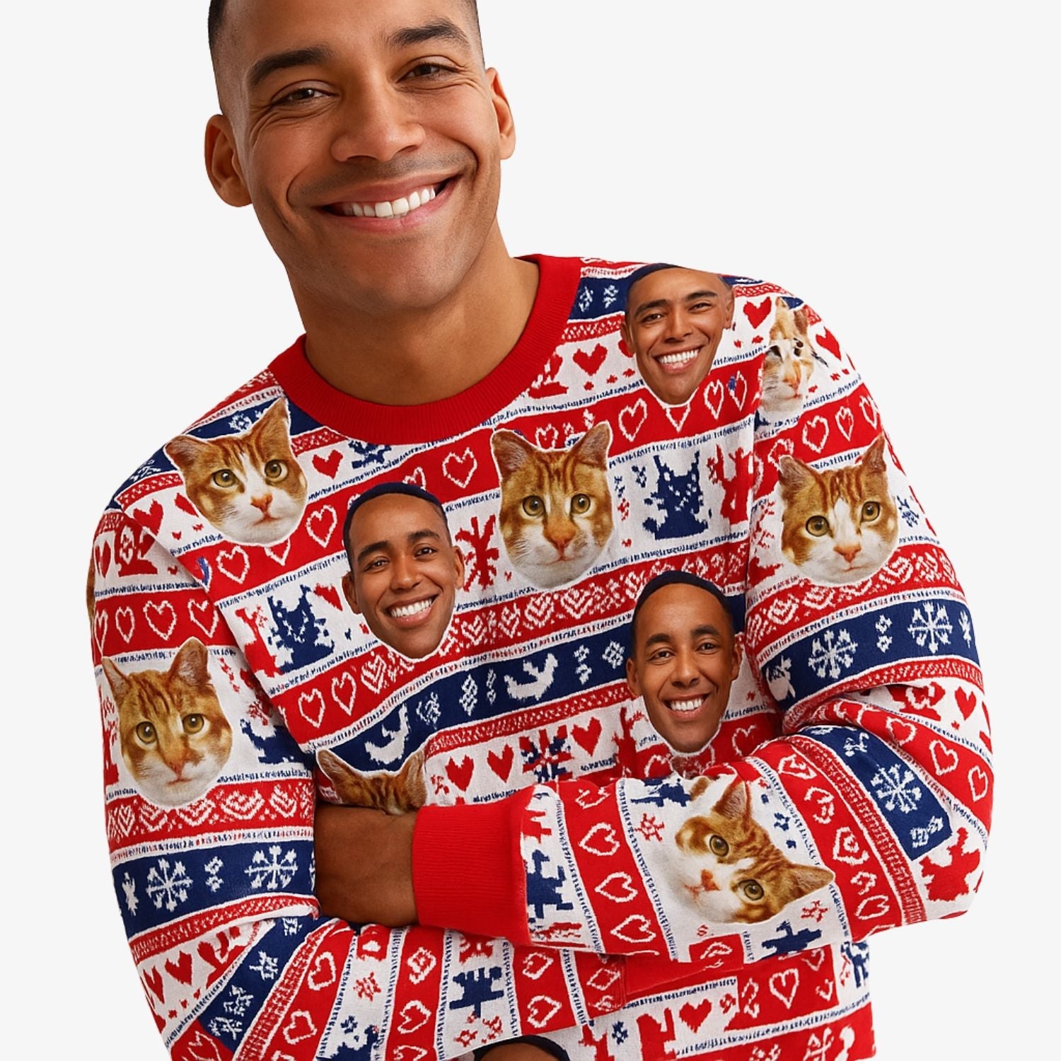 You & Your Cat Personalized Christmas Jumper