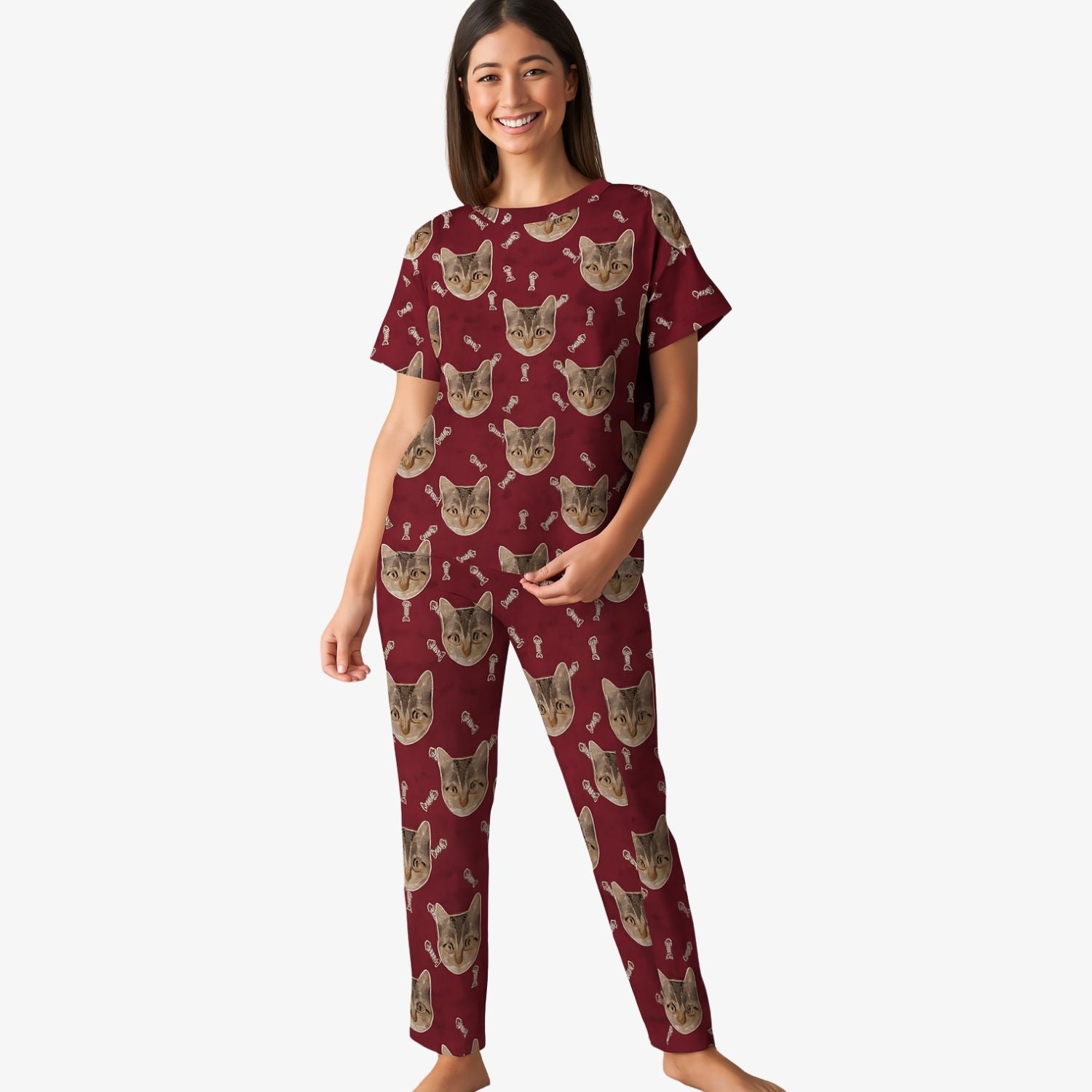 womens custom cat pajamas