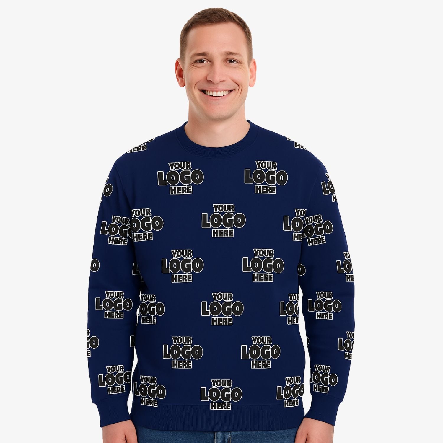 Personalized Full-Print Sweatshirt with Your Business Logo