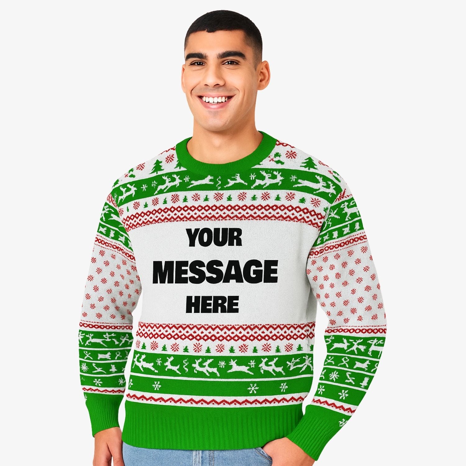 Your Message Personalized Nordic Christmas Jumper