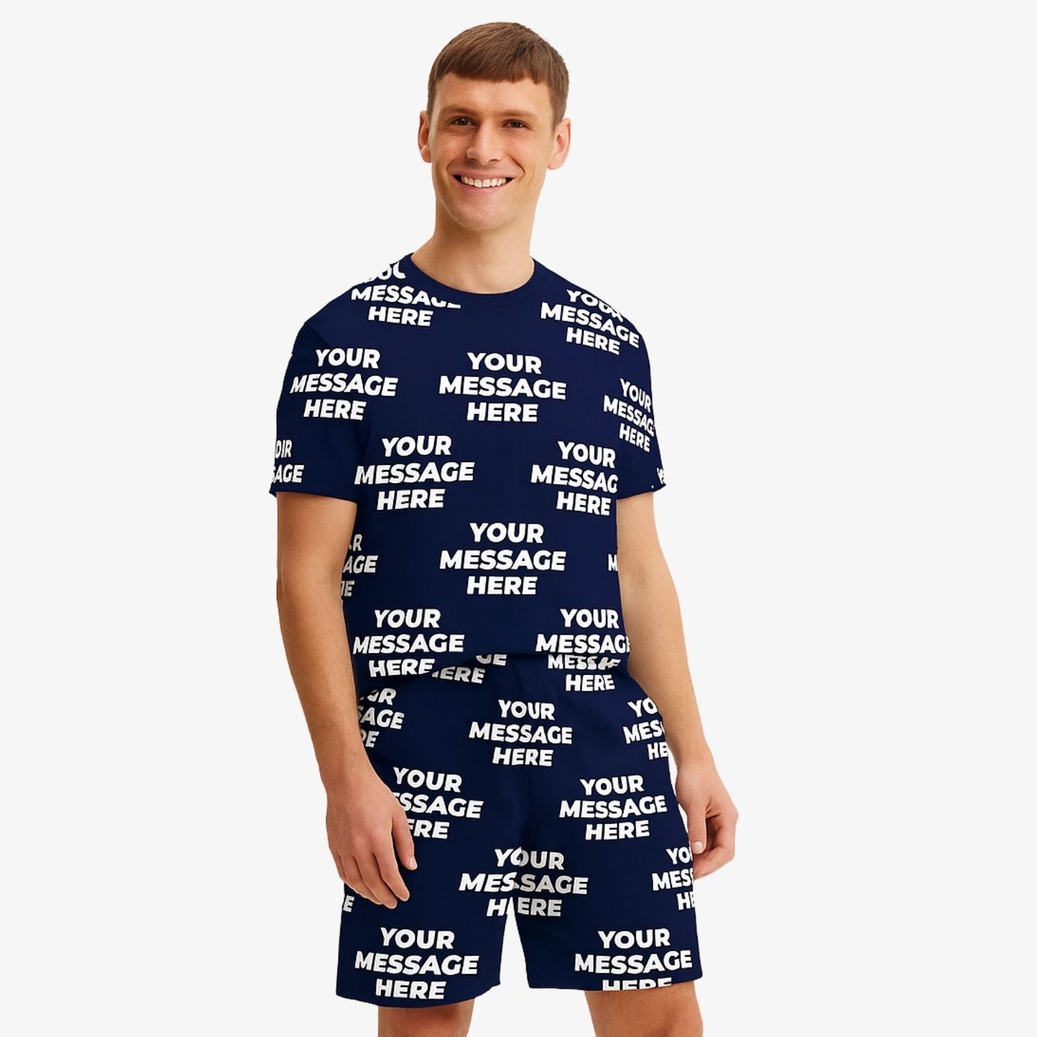 Your Message All Over Men's Custom PJs