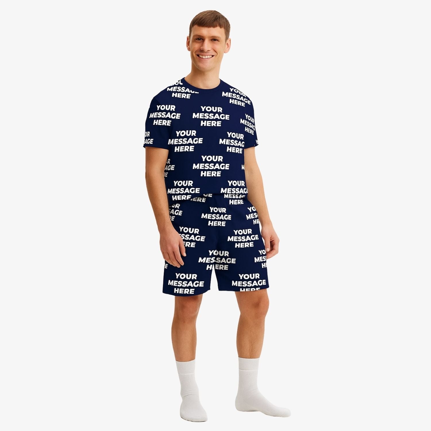 Your custom Message onMen's Custom Pajamas