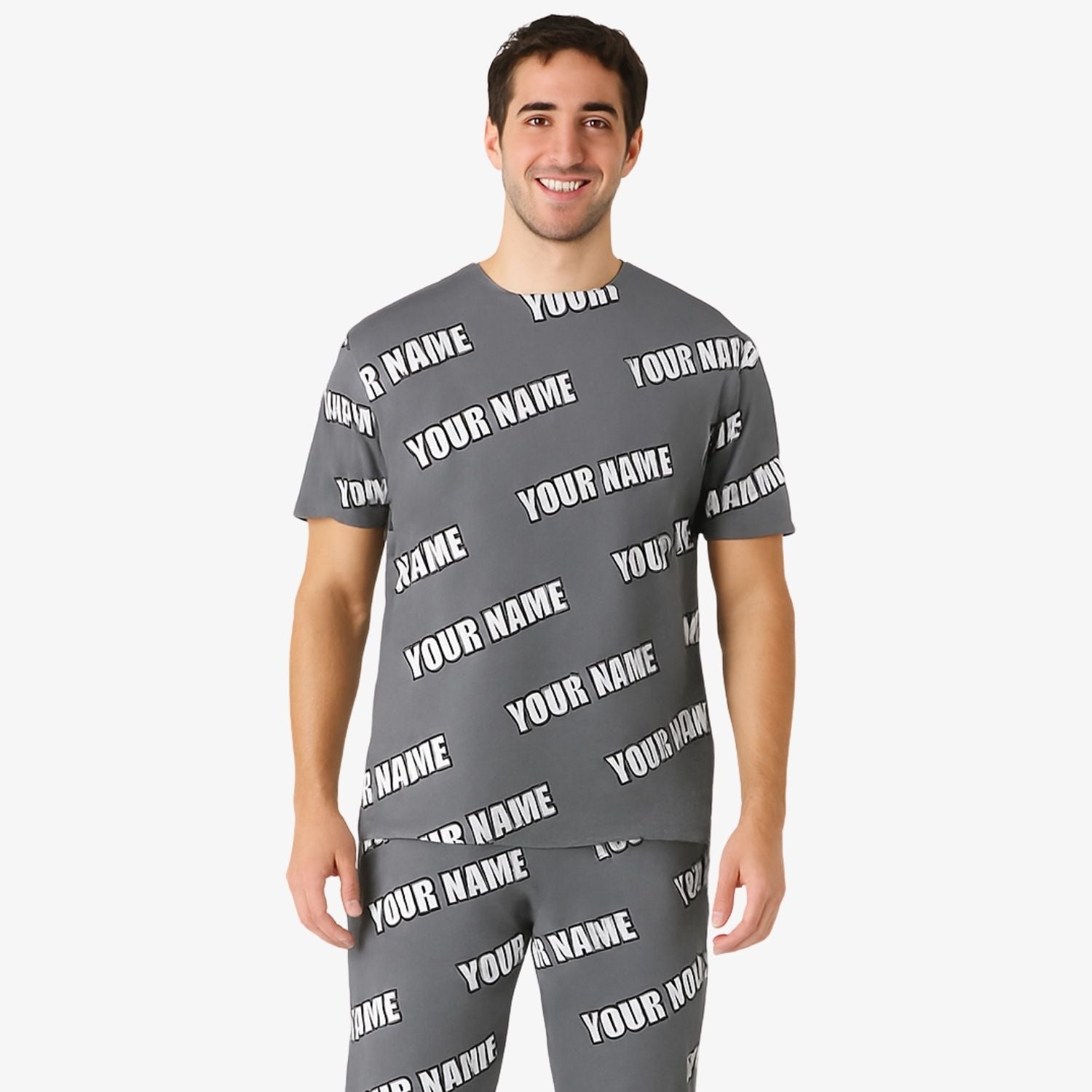Your Name All Over Men's Custom PJs