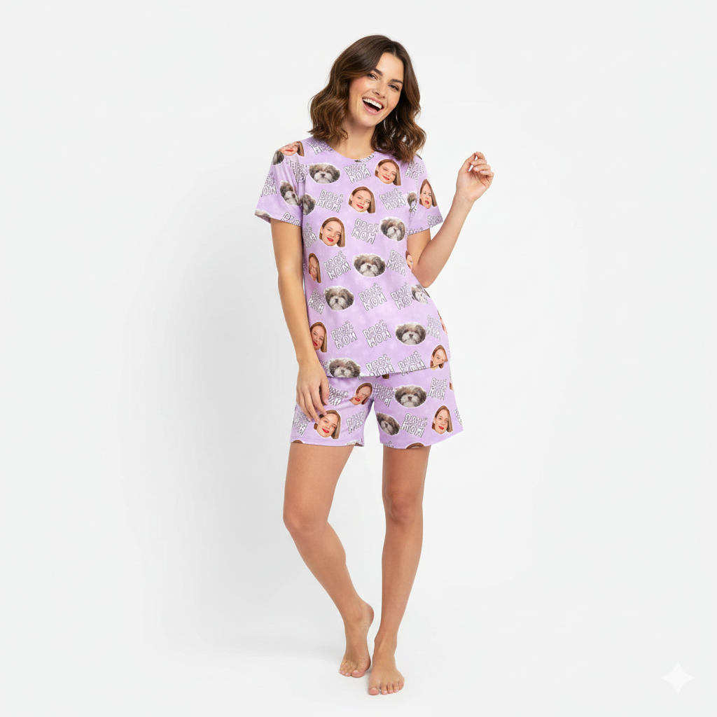 Women's Dog Mom Custom PJs - Shorts Set