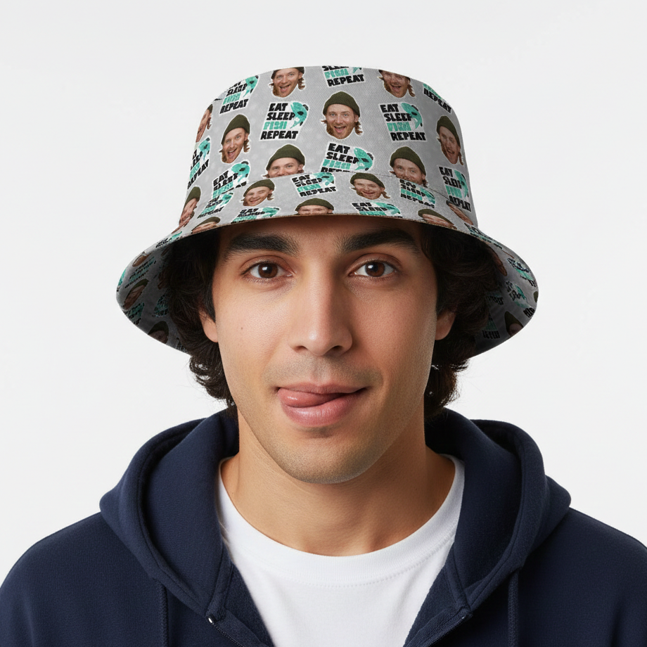 Eat Sleep Fish Repeat Custom Bucket Hat