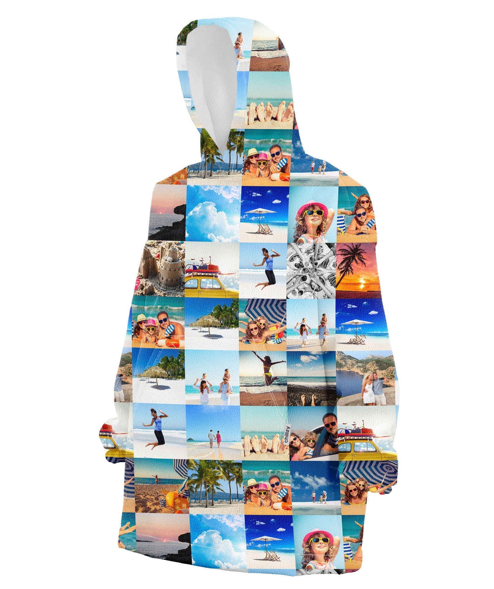 Photo Collage Blanket Hoodie