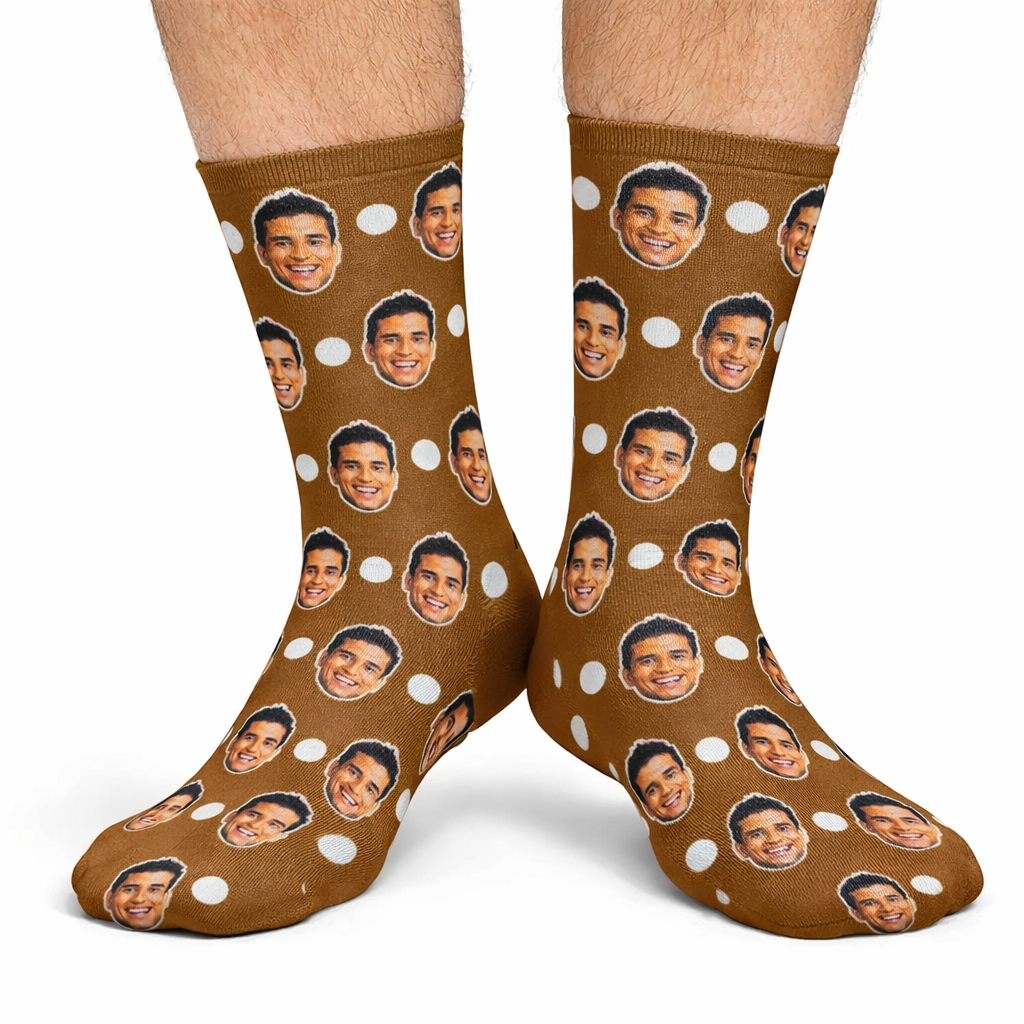 Polka Face Custom Socks
