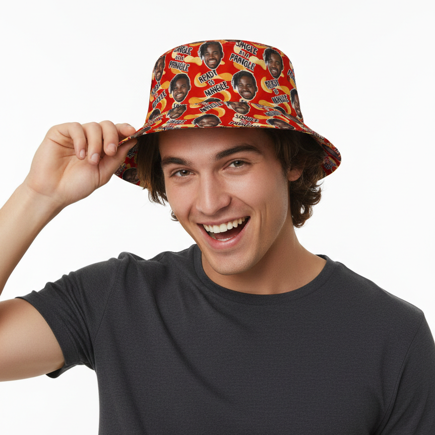 Single As A Pringle Custom Bucket Hat