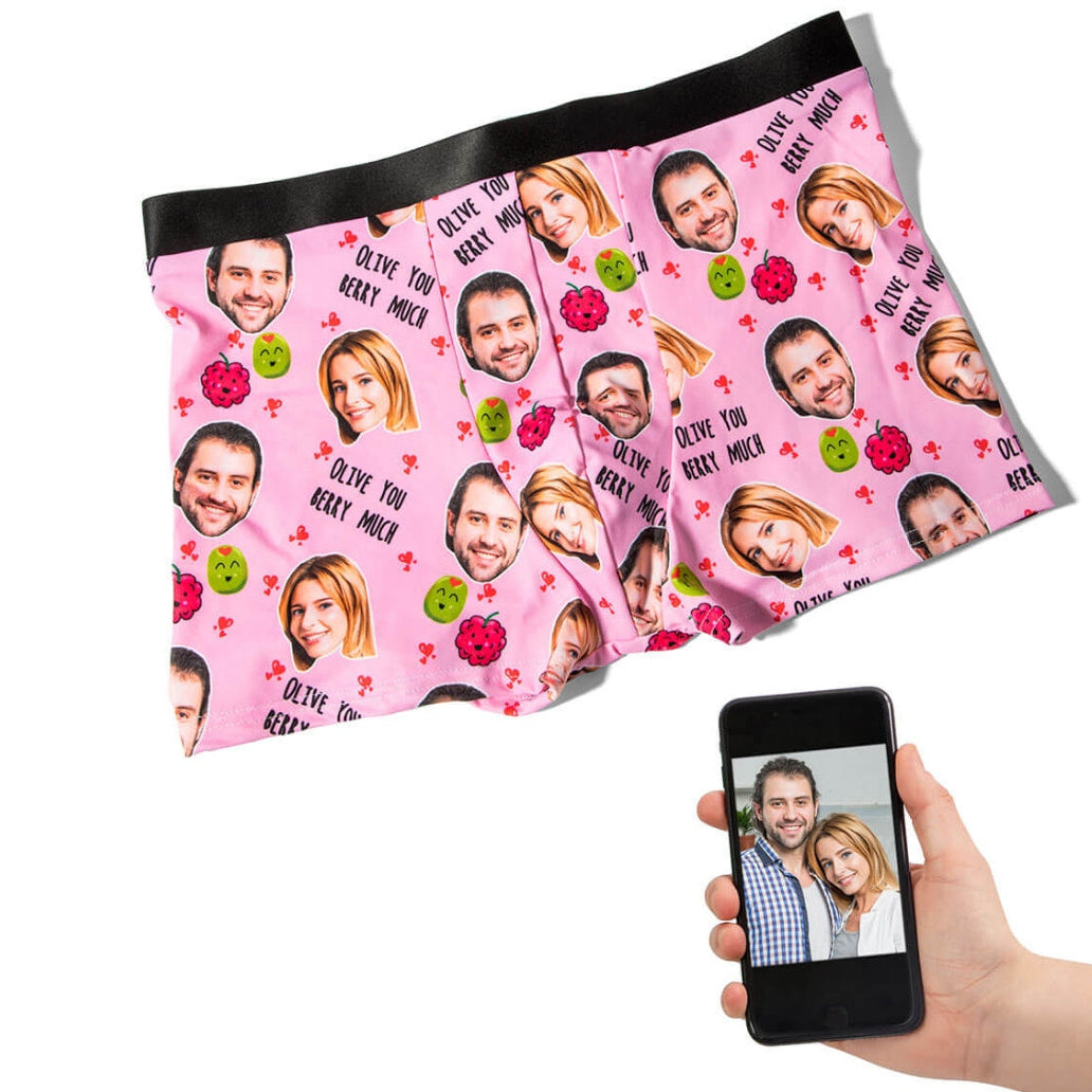 Olive You Berry Much Custom Boxers