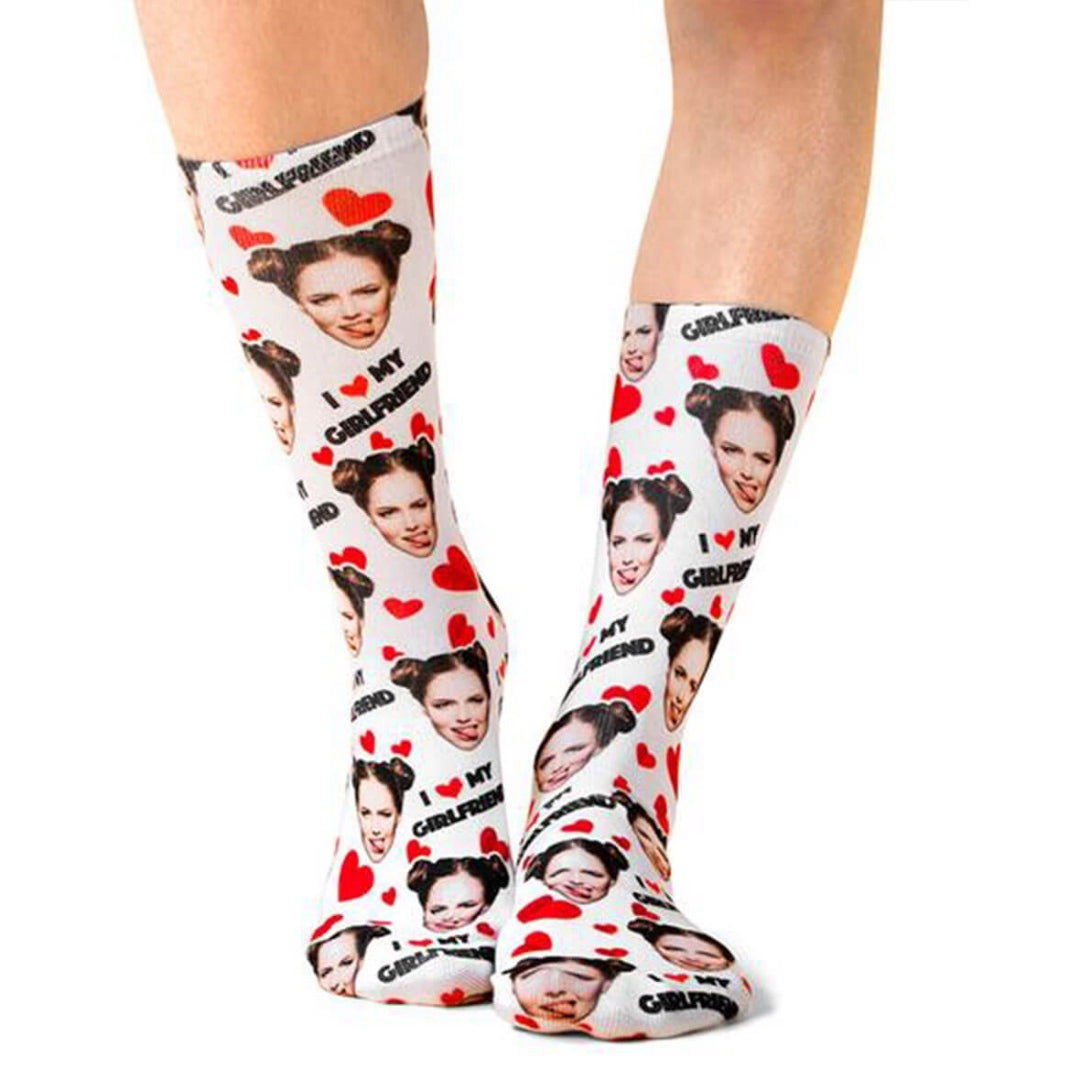 I Love My Girlfriend Custom Socks