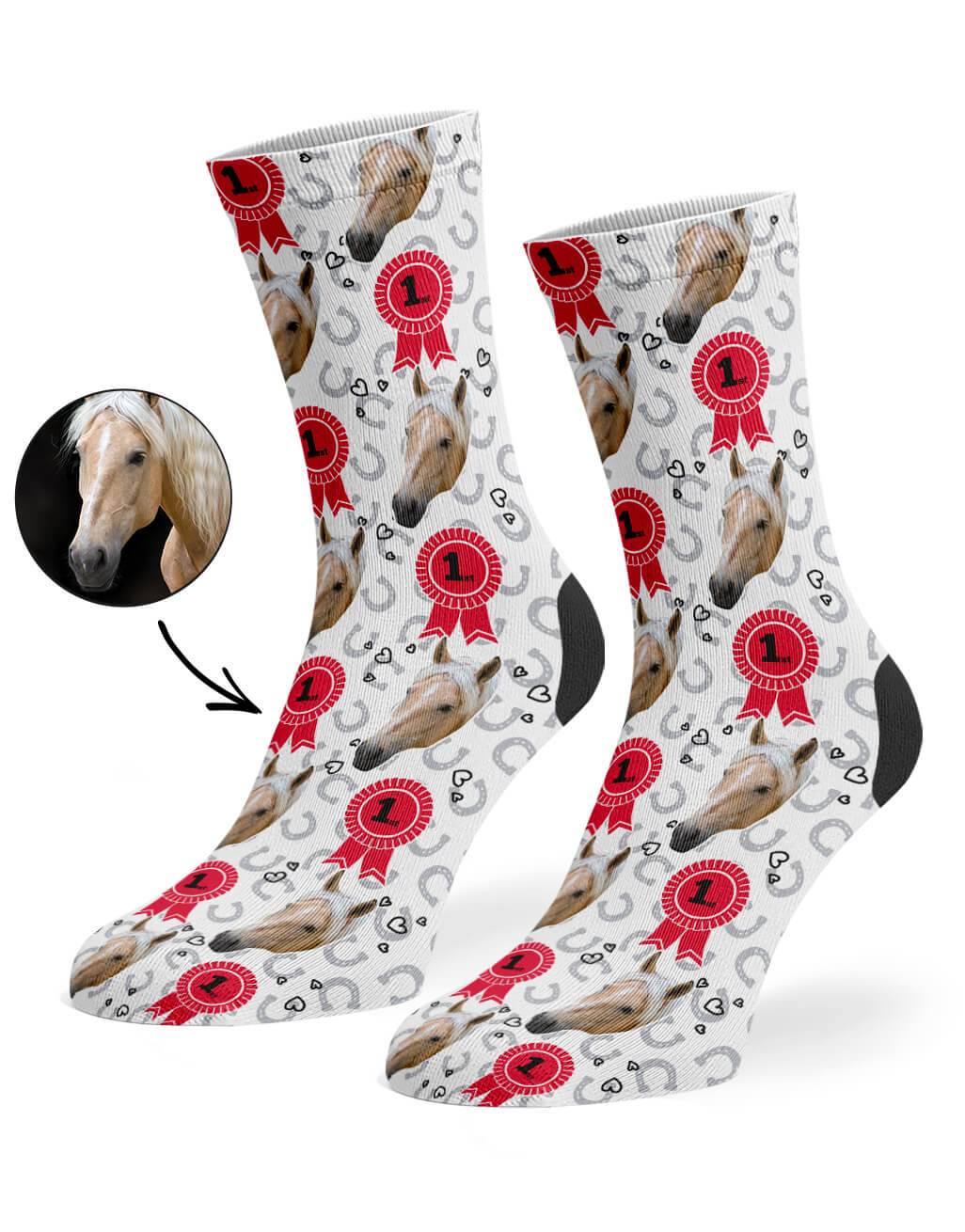 Horse Rosette Custom Socks