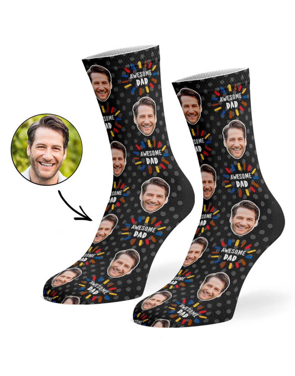 Awesome Dad Custom Socks