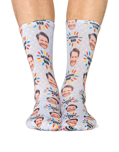 Awesome Dad Custom Socks
