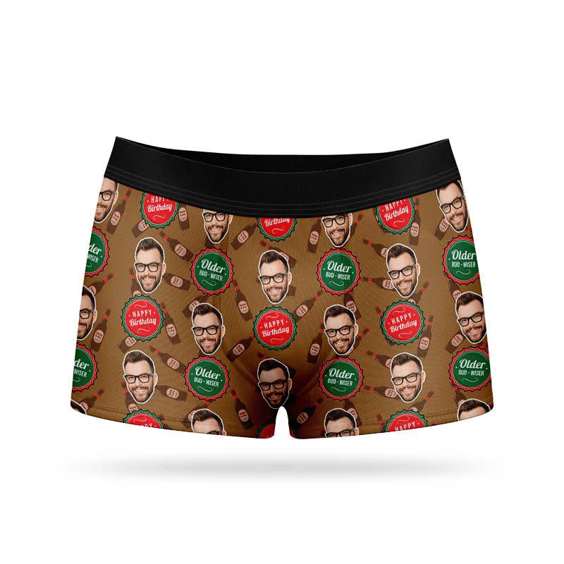 Older Bud-Wiser Birthday Custom Boxers