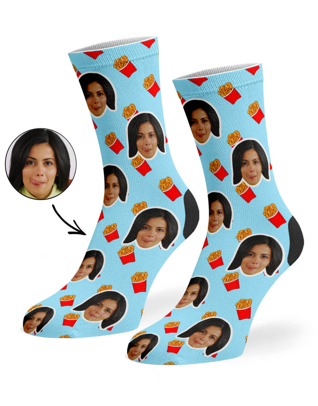 Chicken Nuggets Custom Socks