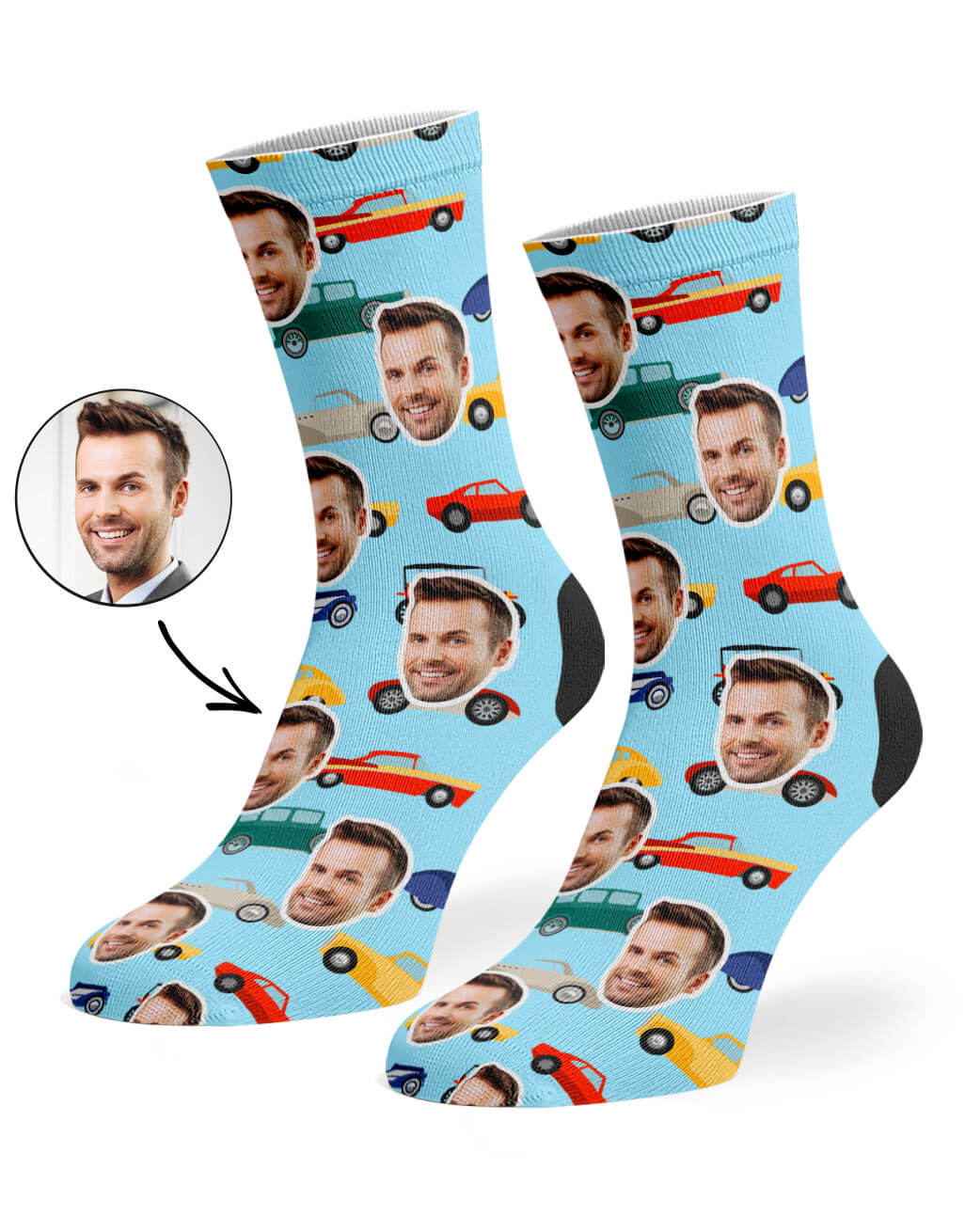 Car Face Custom Socks