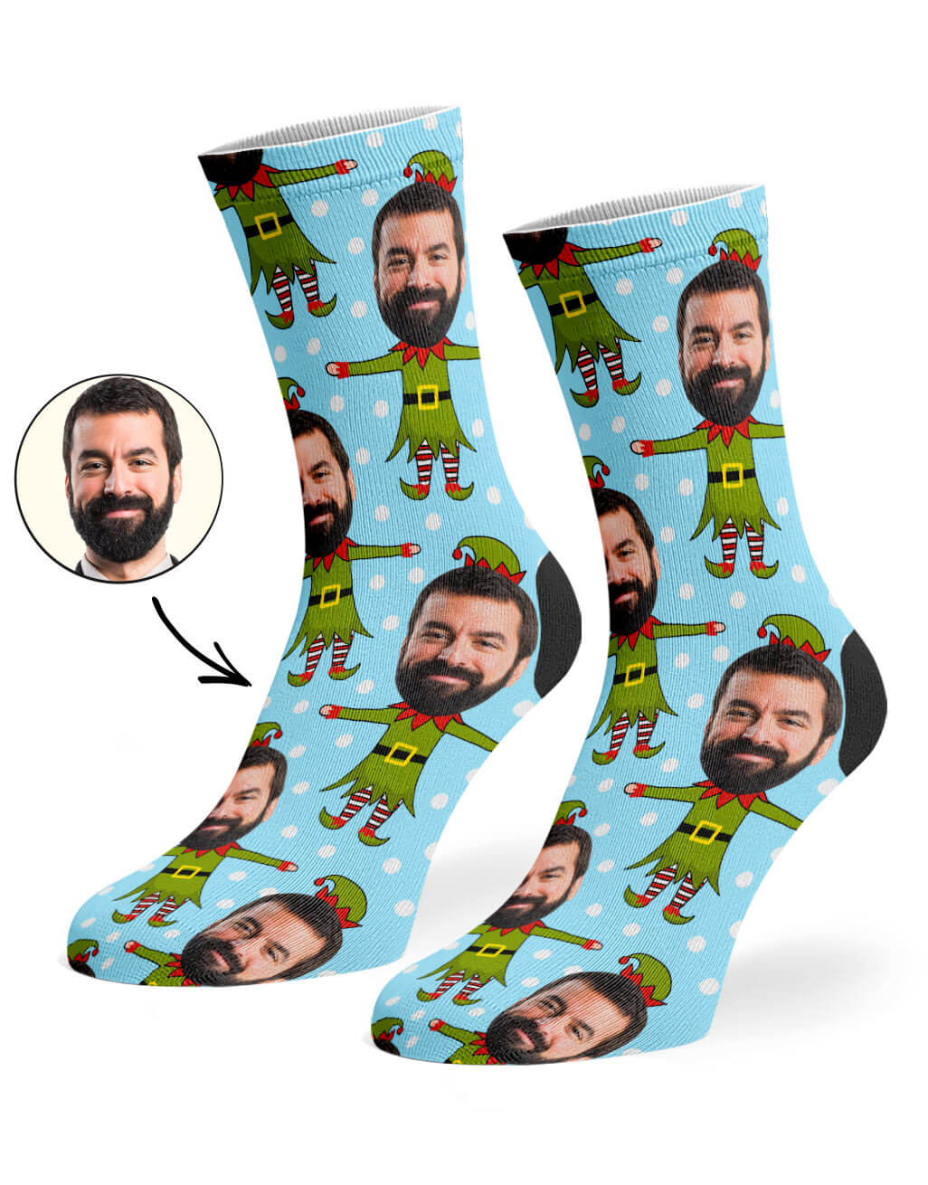 Elf Face Custom Socks