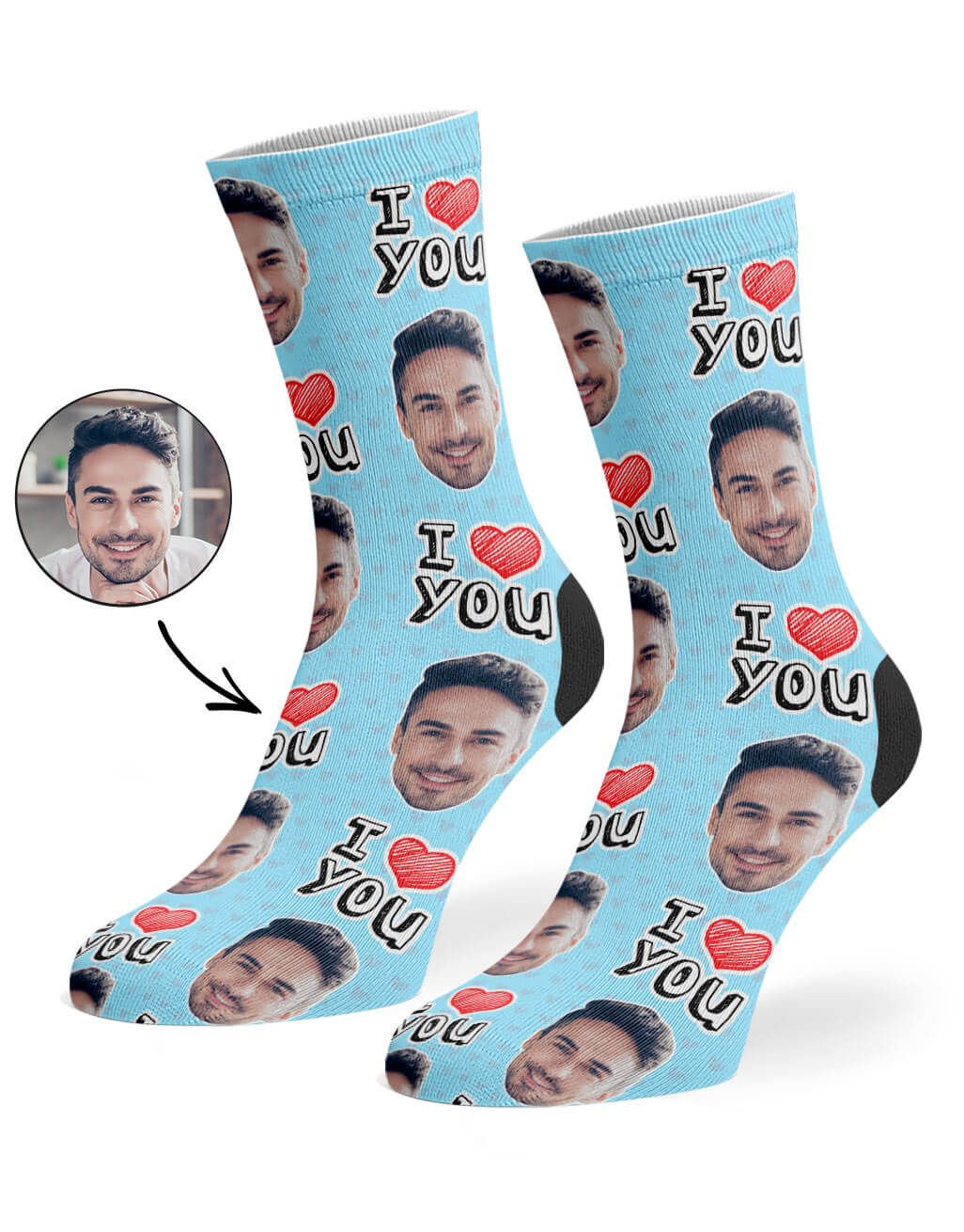 I Heart You Custom Socks
