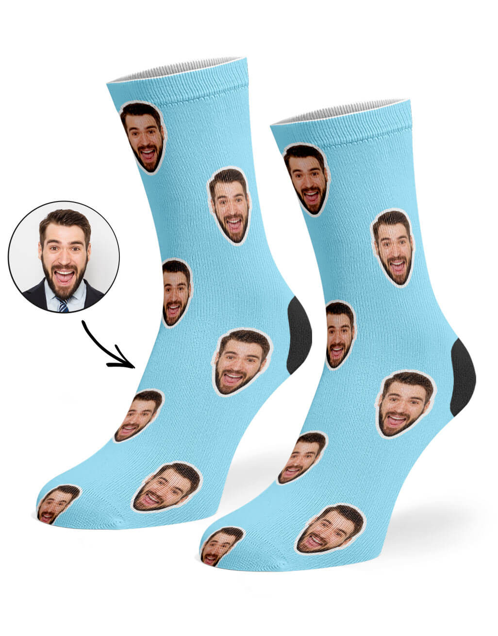 your face on socks