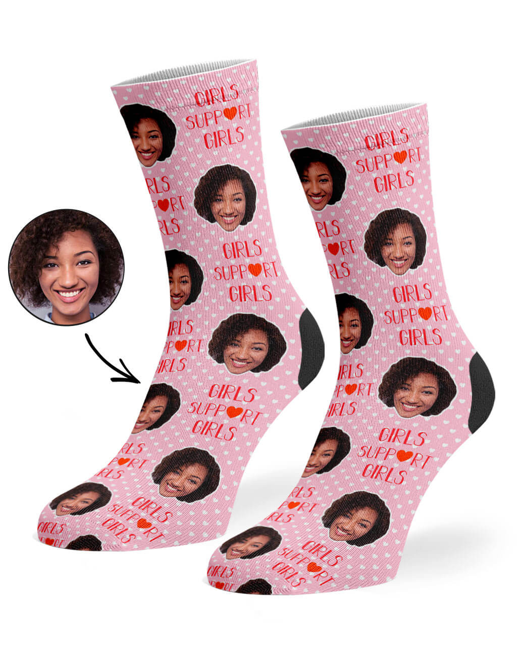 Girls Support Custom Socks