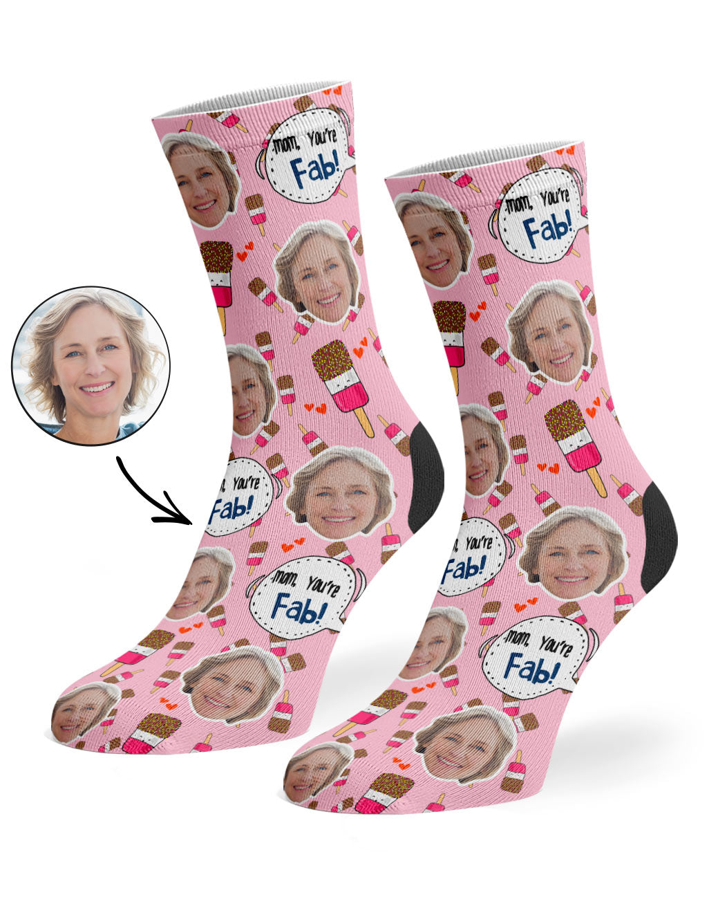Mom You're Fab Custom Socks