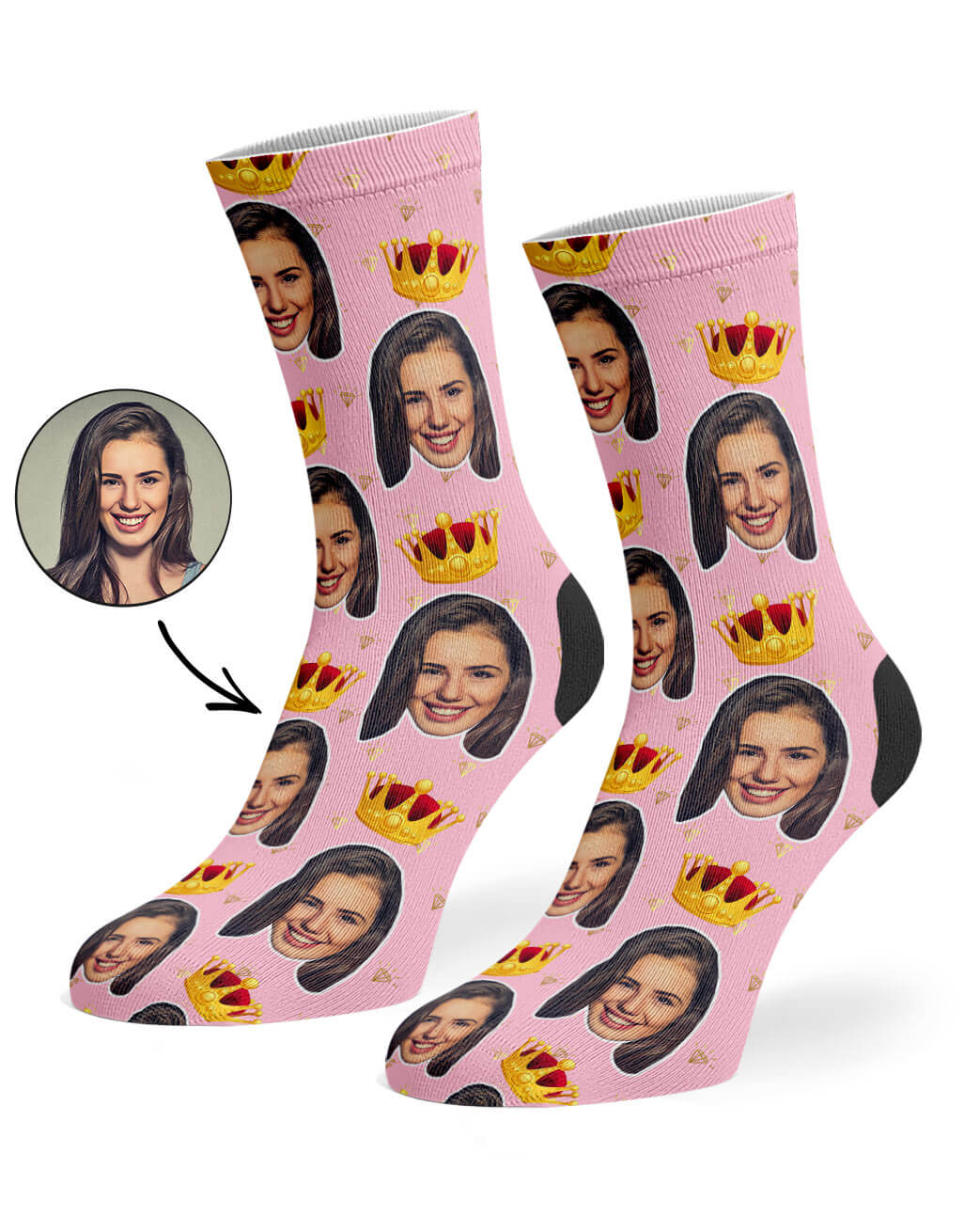 Queen Face Custom Socks