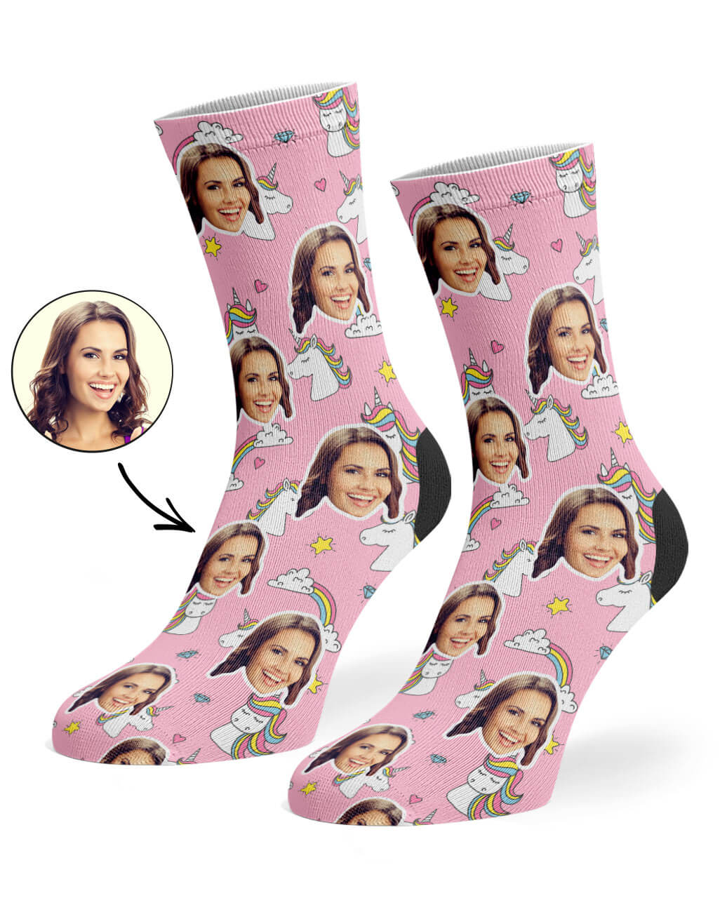 Rainbow Unicorn Custom Socks