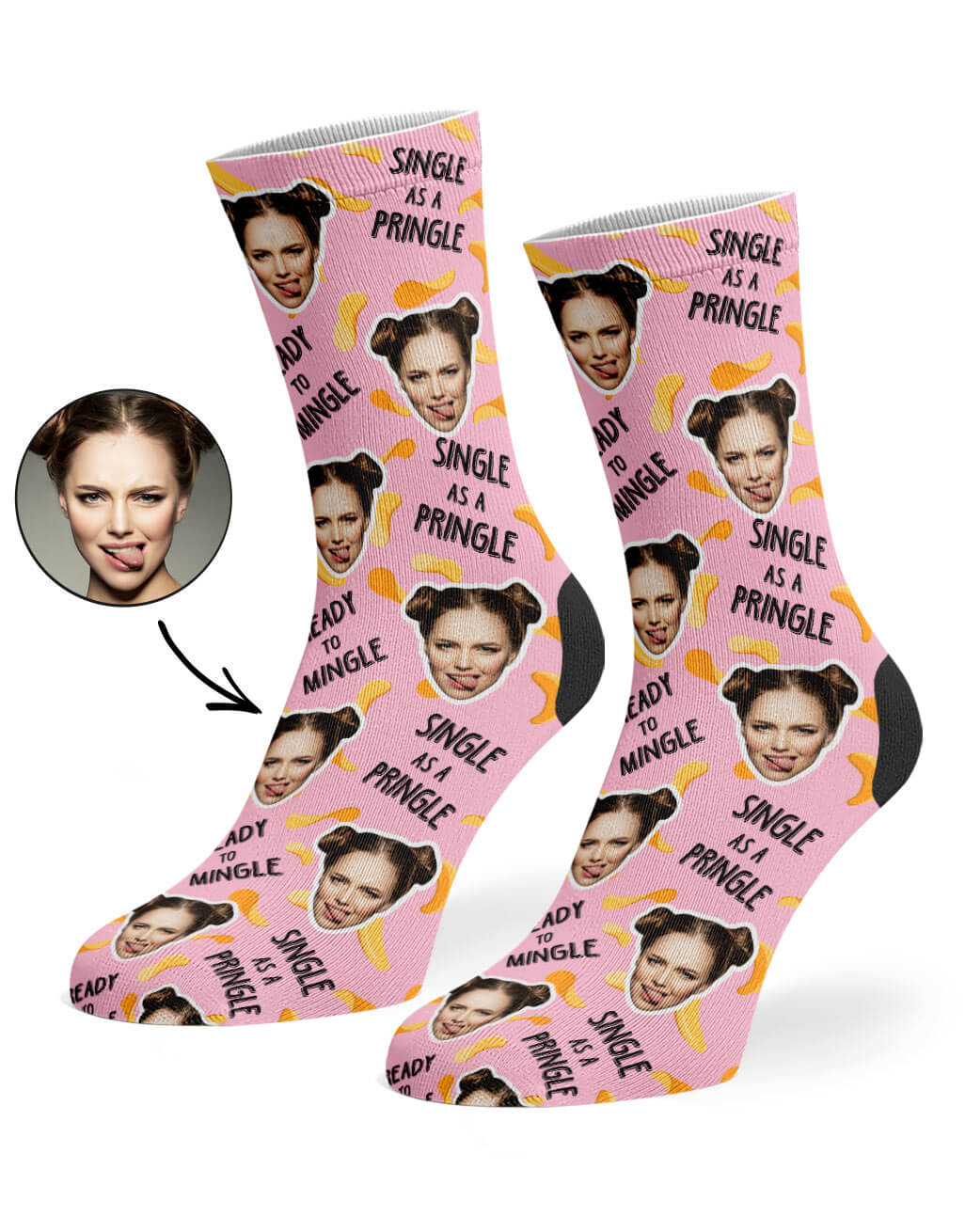 Single As A Pringle Custom Socks