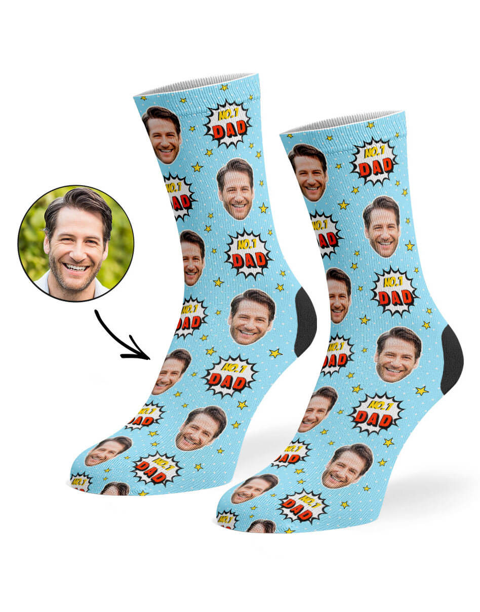 Number 1 Dad Custom Socks