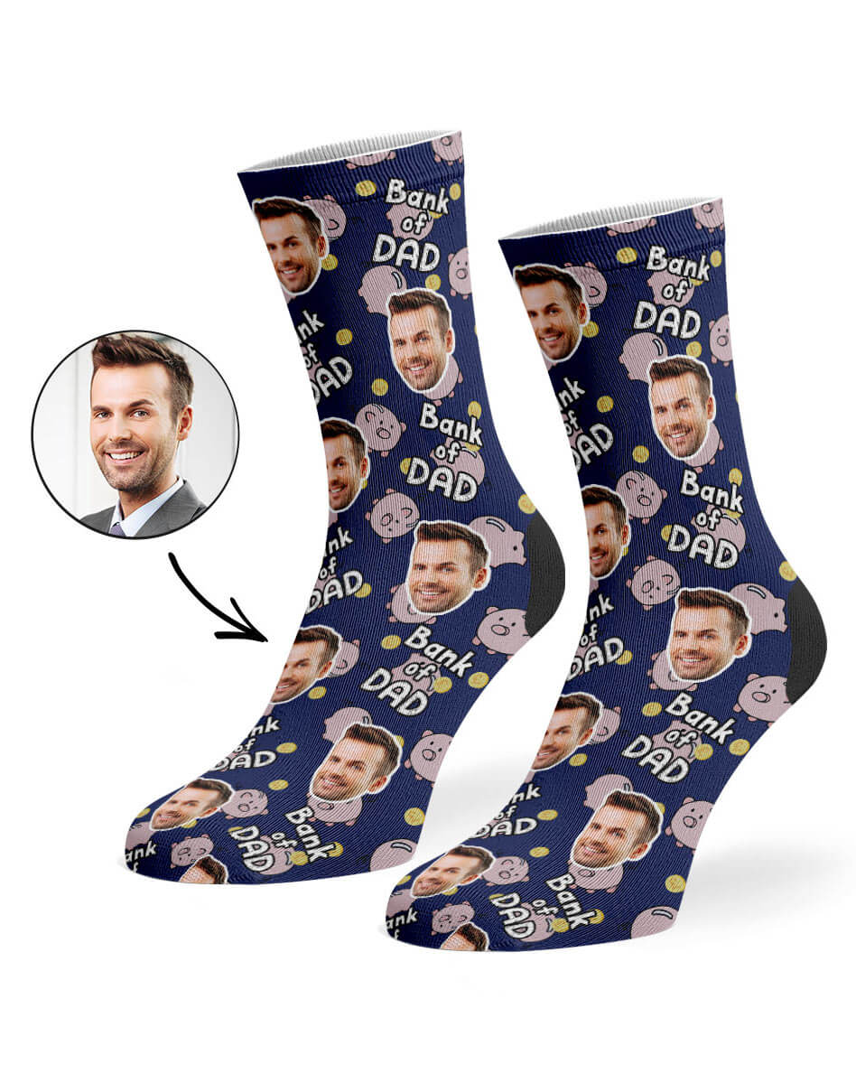 Bank Of Dad Custom Socks