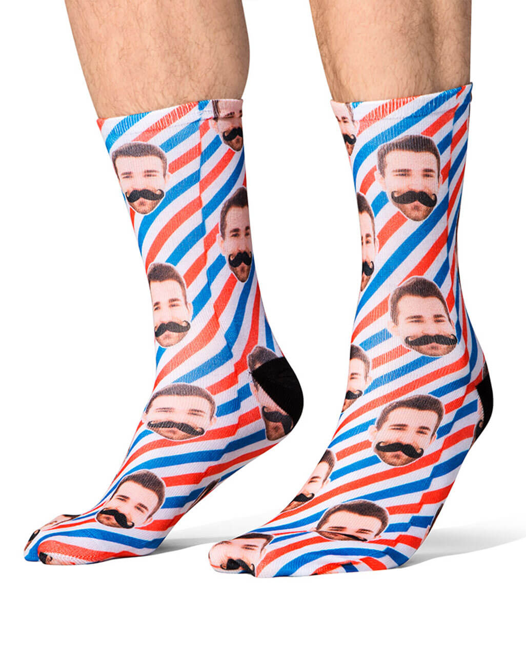 Barber Shop Pattern Custom Socks