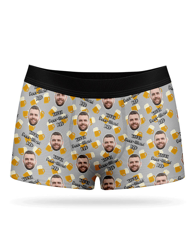 Beer-illiant Dad Custom Boxers