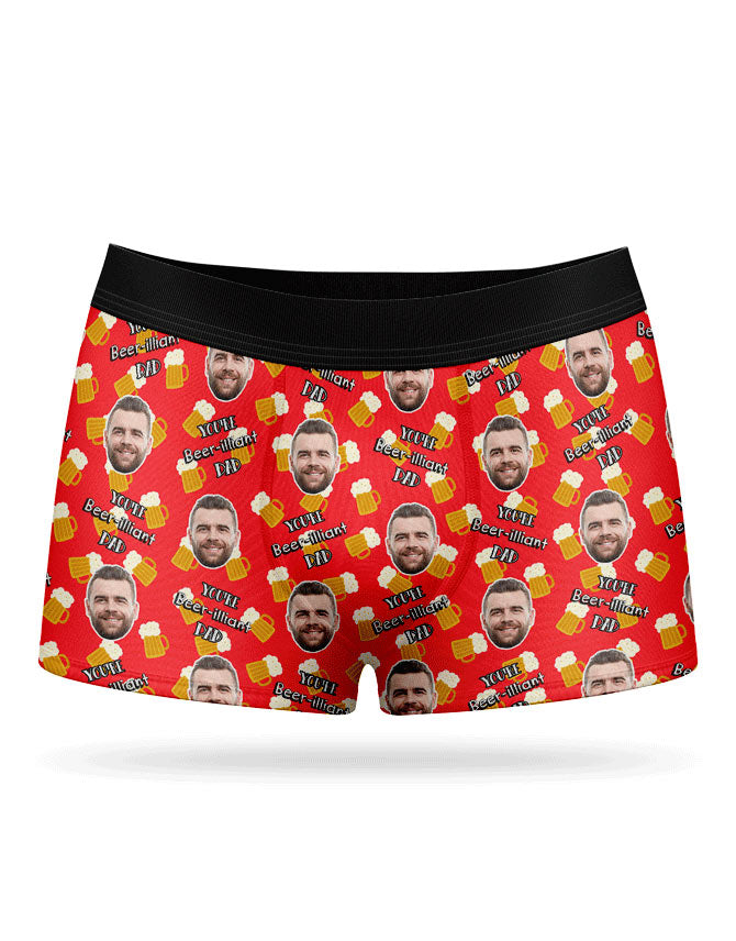 Beer-illiant Dad Custom Boxers