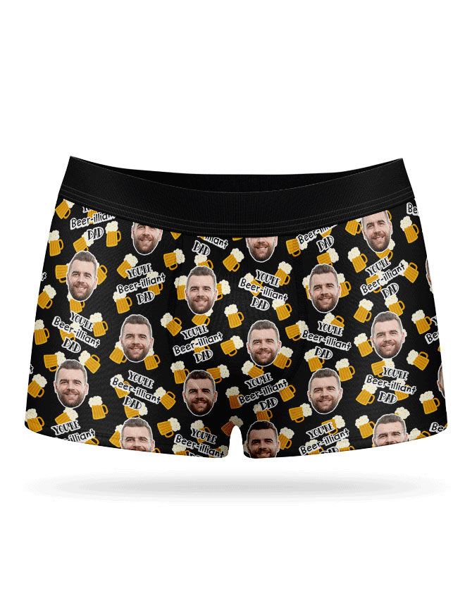 Beer-illiant Dad Custom Boxers