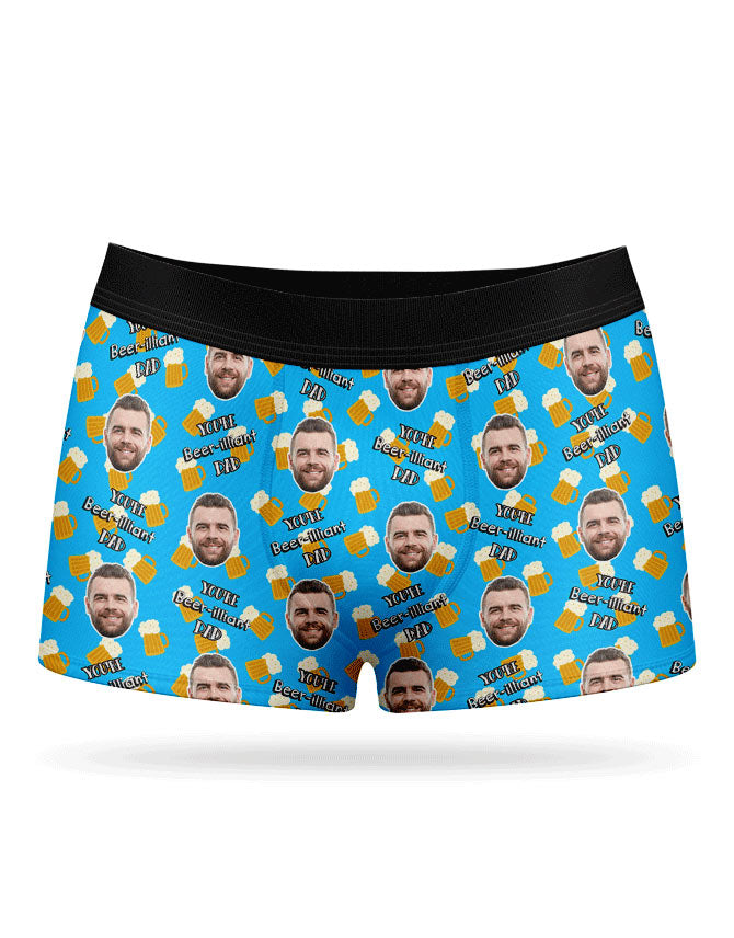 Beer-illiant Dad Custom Boxers