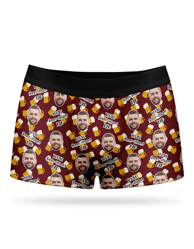 Beer-illiant Dad Custom Boxers