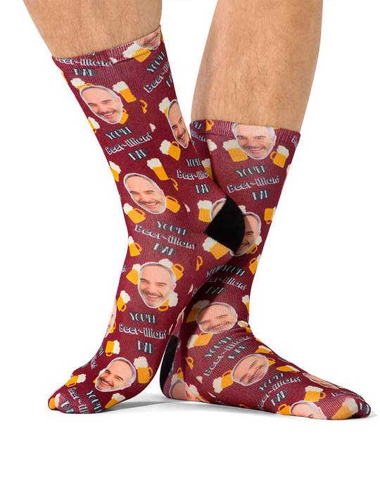 Beer-illiant Dad Custom Socks